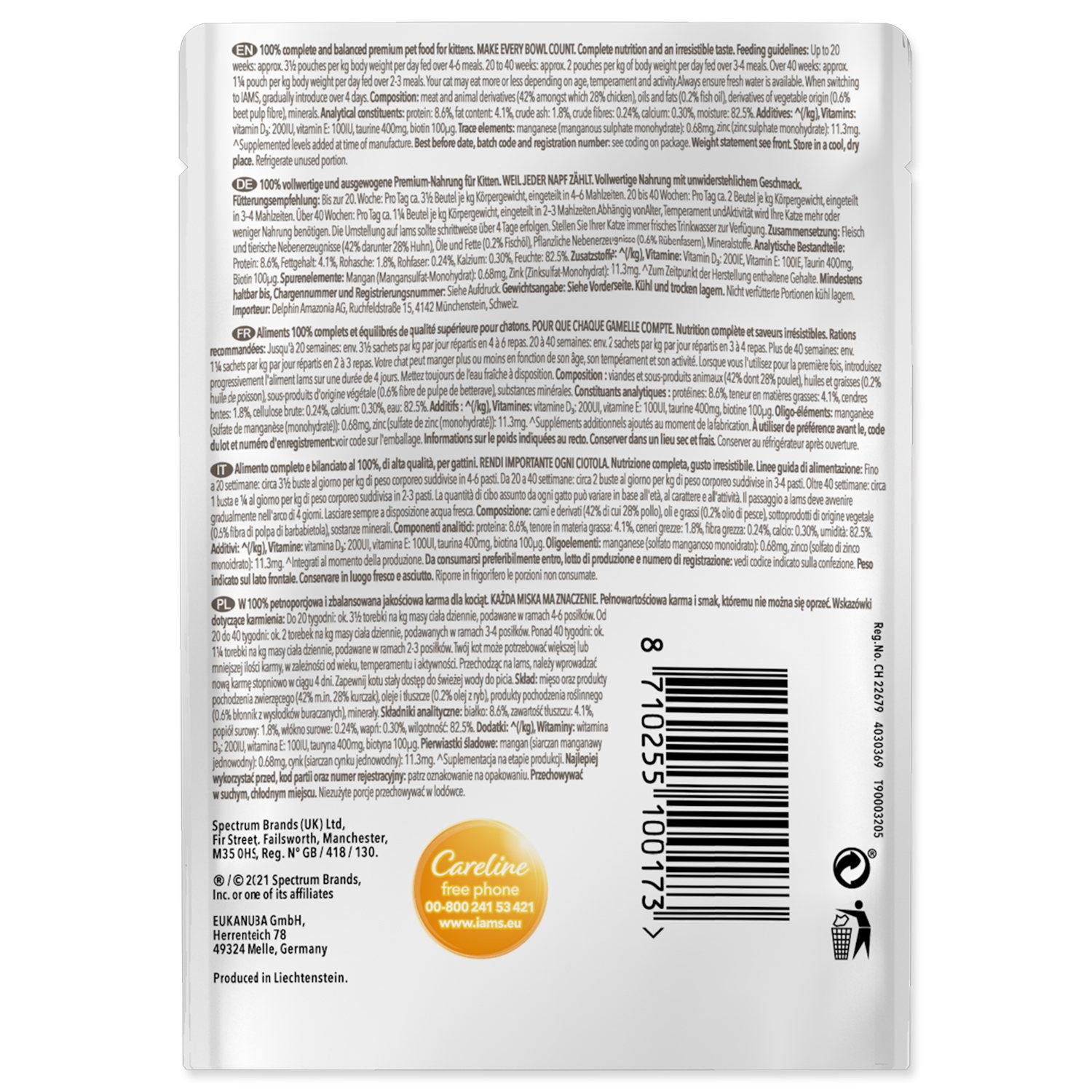 Kapsička IAMS Delights Kitten kuře v omáčce 85g-KARTON