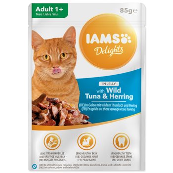Kapsička IAMS Delights Adult tuňák a sleď v želé 85g-KS