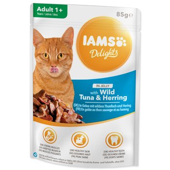 Kapsička IAMS Delights Adult tuňák a sleď v želé 85g-KS