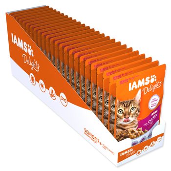 Kapsička IAMS Delights Adult Senior kuře v omáčce 85g-KS
