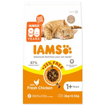 Krmivo IAMS Cat Adult Chicken 2kg + 500g ZDARMA-KS