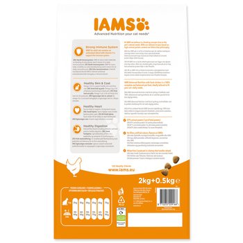 Krmivo IAMS Cat Adult Chicken 2kg + 500g ZDARMA-KS