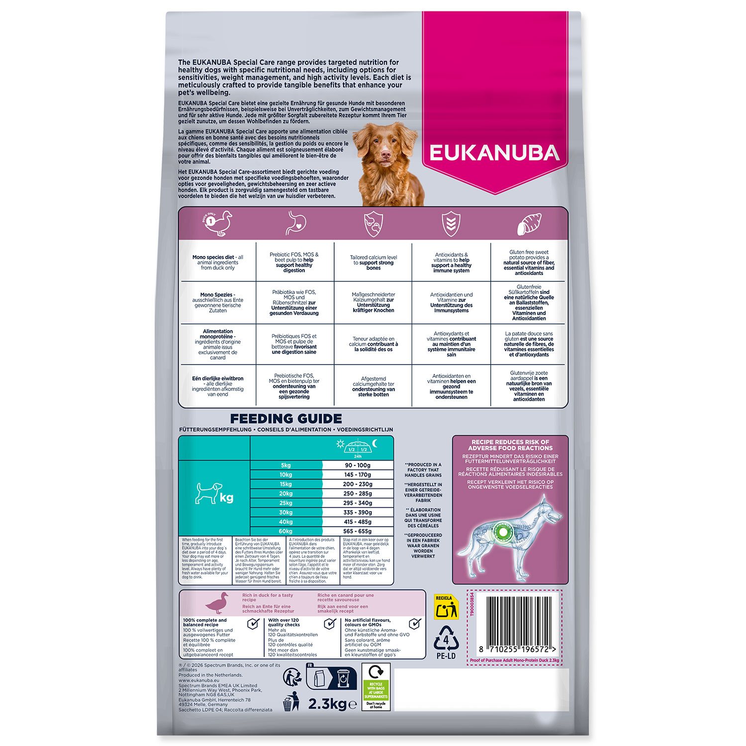 Krmivo EUKANUBA Special Care Adult Mono Protein Duck 2,3kg-KS