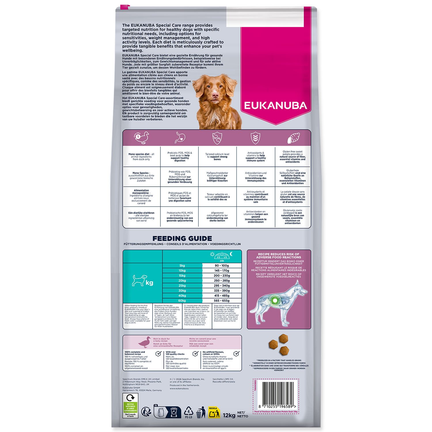 Krmivo EUKANUBA Special Care Adult Mono Protein Duck 12kg-KS