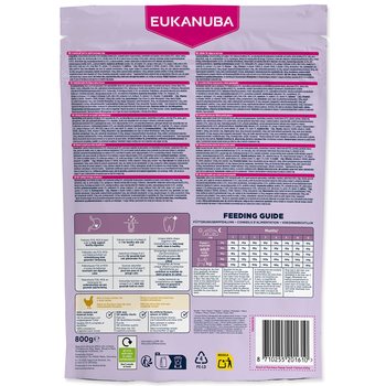 Krmivo EUKANUBA dry dog food for small breed puppies, rich in fresh chicken 800 g-KS