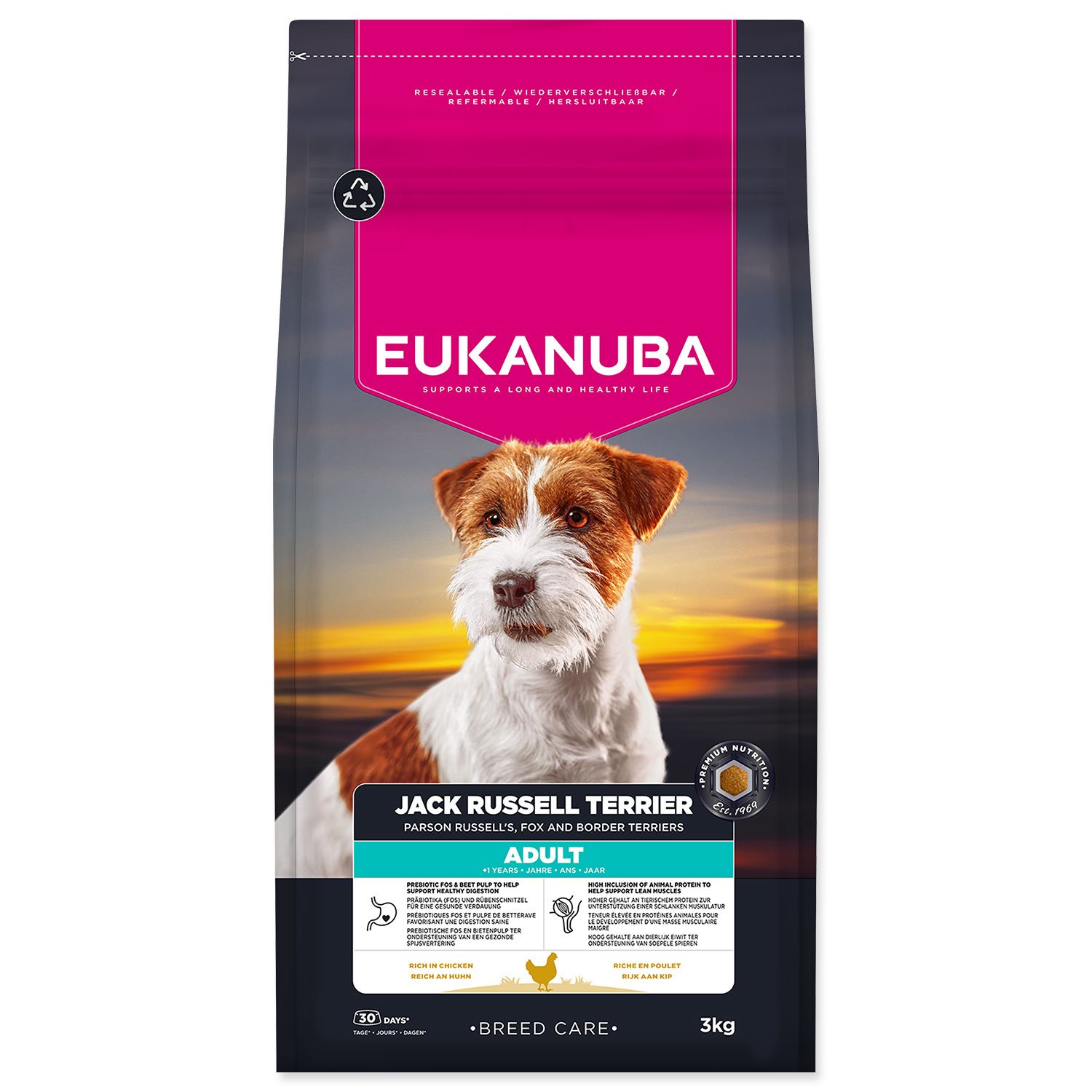 Krmivo Eukanuba Breed Care Adult chicken Jack Russell Terrier 3 kg-KS