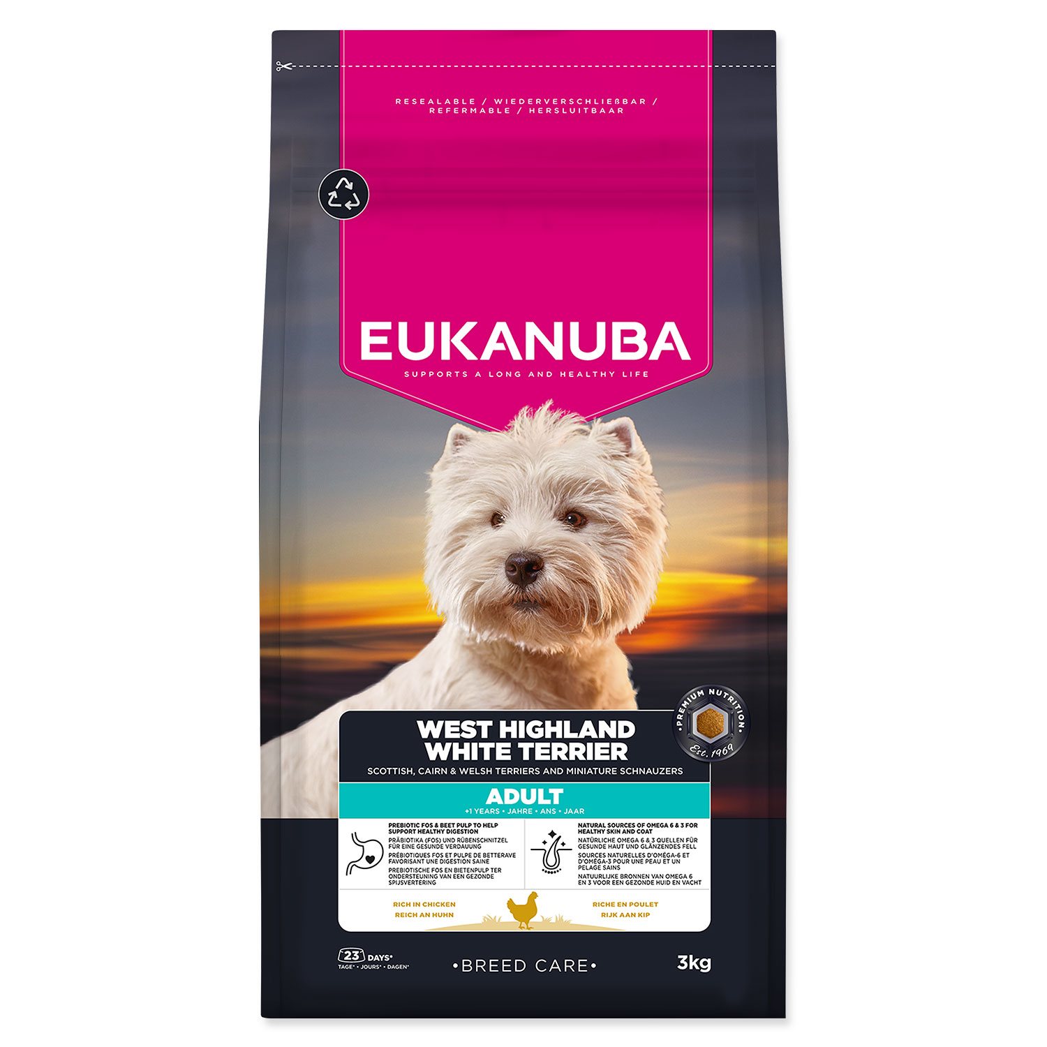 Krmivo Eukanuba Breed Care Adult chicken West Highland White Terrier 3 kg-KS