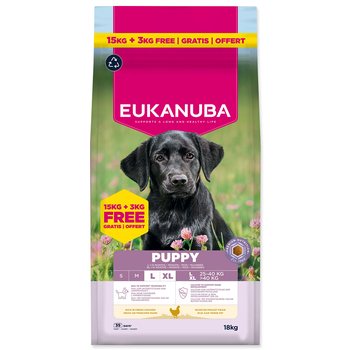 Krmivo Eukanuba Puppy Large Breed Chicken 15+3kg-KS