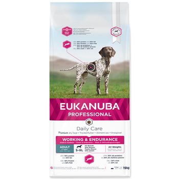 Krmivo EUKANUBA Daily Care Adult Working & Endurance 19kg-KS