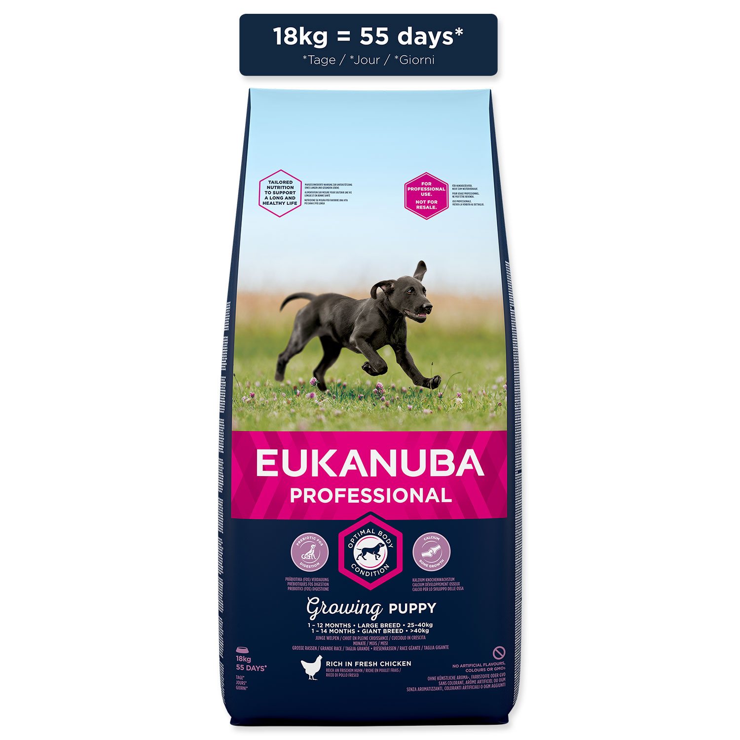 Krmivo EUKANUBA Puppy & Junior Large 18kg