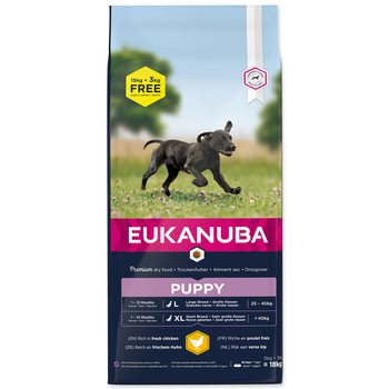 Krmivo EUKANUBA Puppy Large 15+3kg ZDARMA-KS