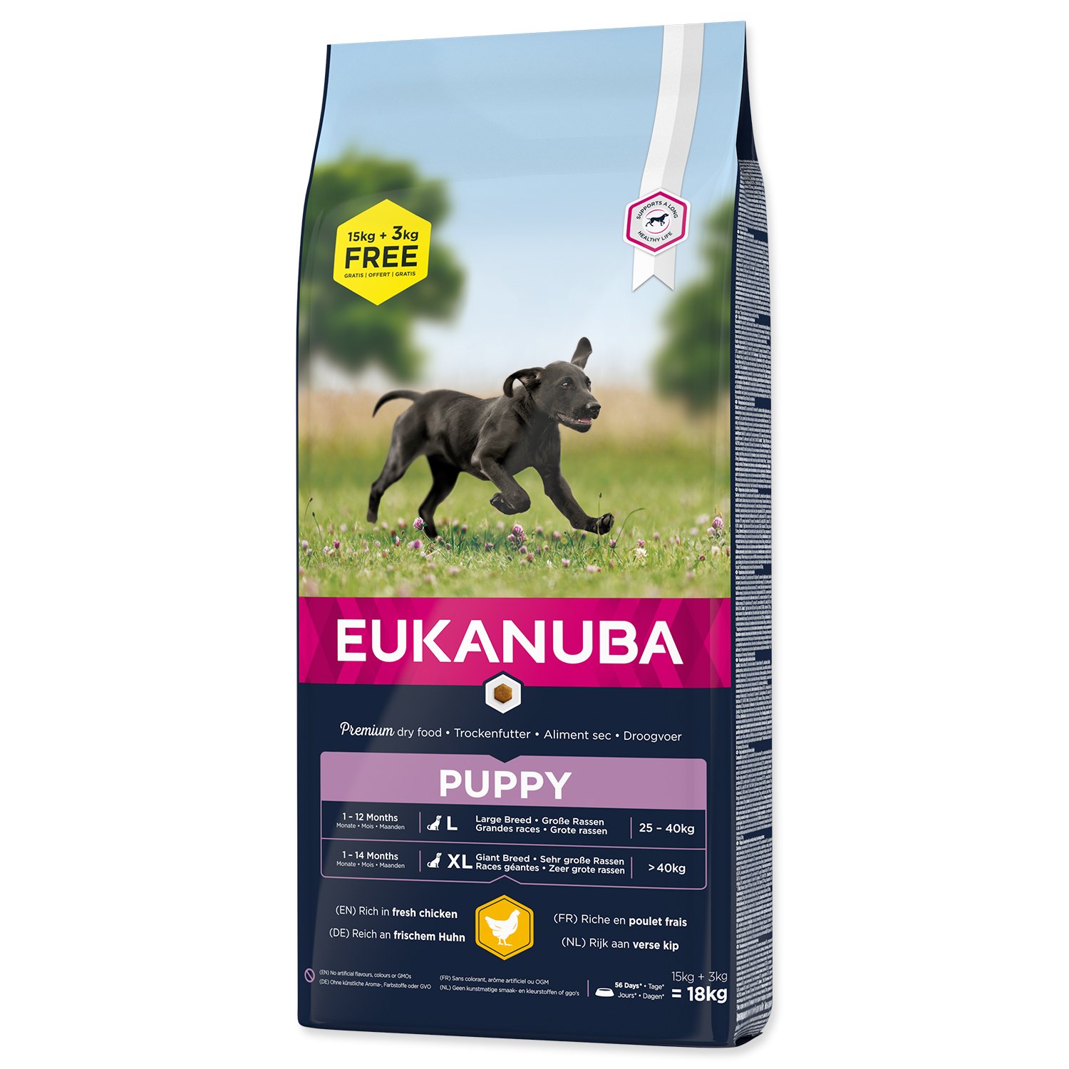 Krmivo EUKANUBA Puppy Large 15+3kg ZDARMA-KS