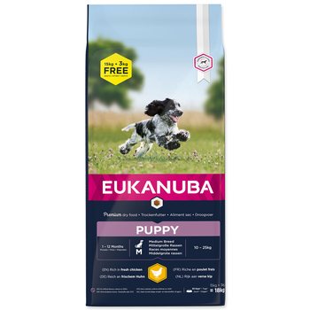 Krmivo EUKANUBA Puppy Medium 15+3kg ZDARMA-KS