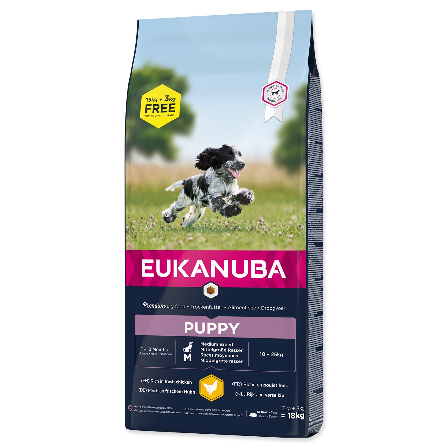 Krmivo EUKANUBA Puppy Medium 15+3kg ZDARMA-KS