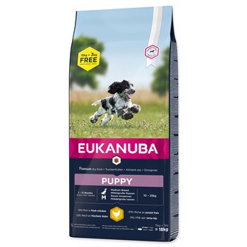 Krmivo EUKANUBA Puppy Medium 15+3kg ZDARMA-KS