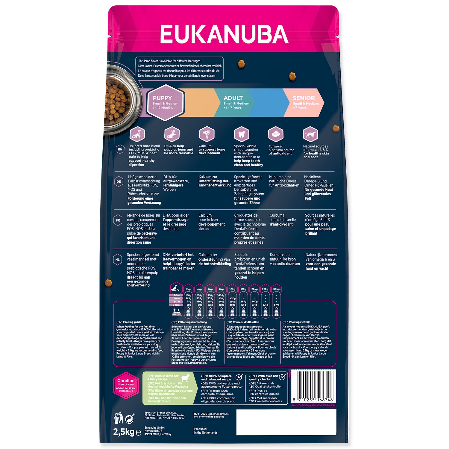 Krmivo EUKANUBA Puppy Small & Medium Lamb 2,5kg-KS