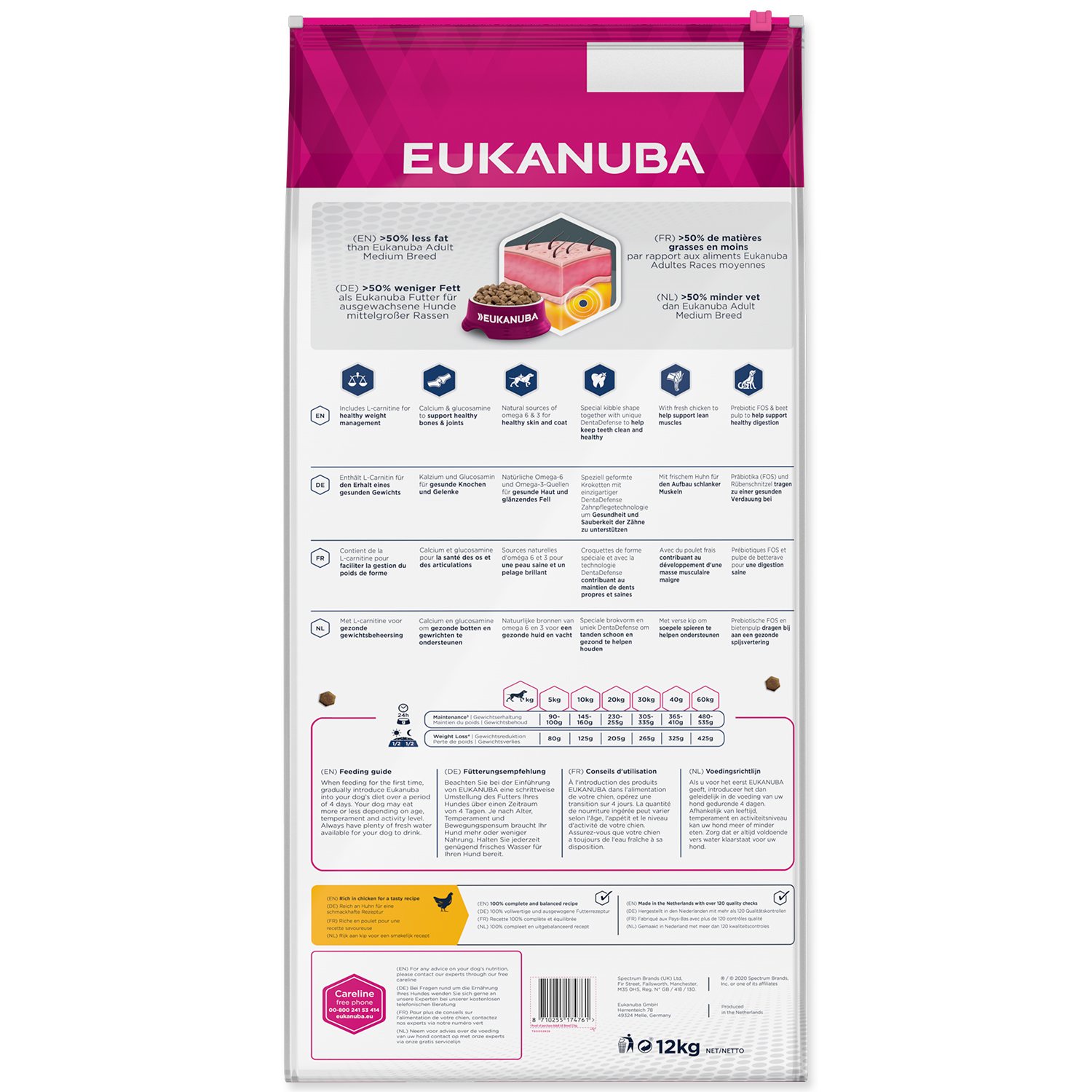 Krmivo EUKANUBA Daily Care Excess Weight 12kg-KS