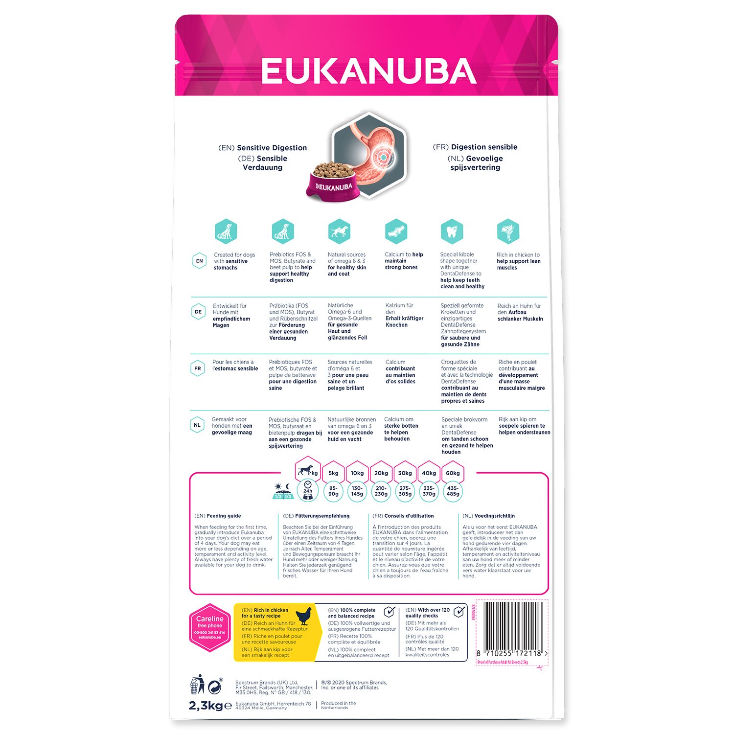 Krmivo EUKANUBA Daily Care Sensitive Digestion 2,3kg-KS