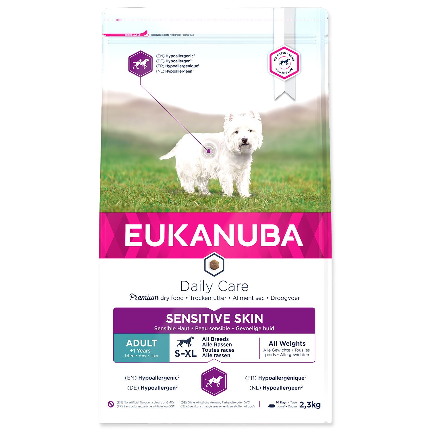 Krmivo EUKANUBA Daily Care Sensitive Skin 2,3kg-KS