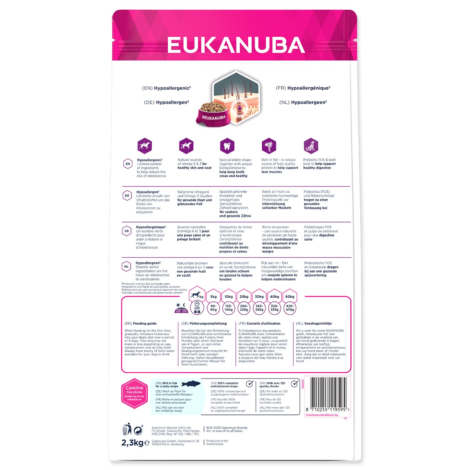Krmivo EUKANUBA Daily Care Sensitive Skin 2,3kg-KS