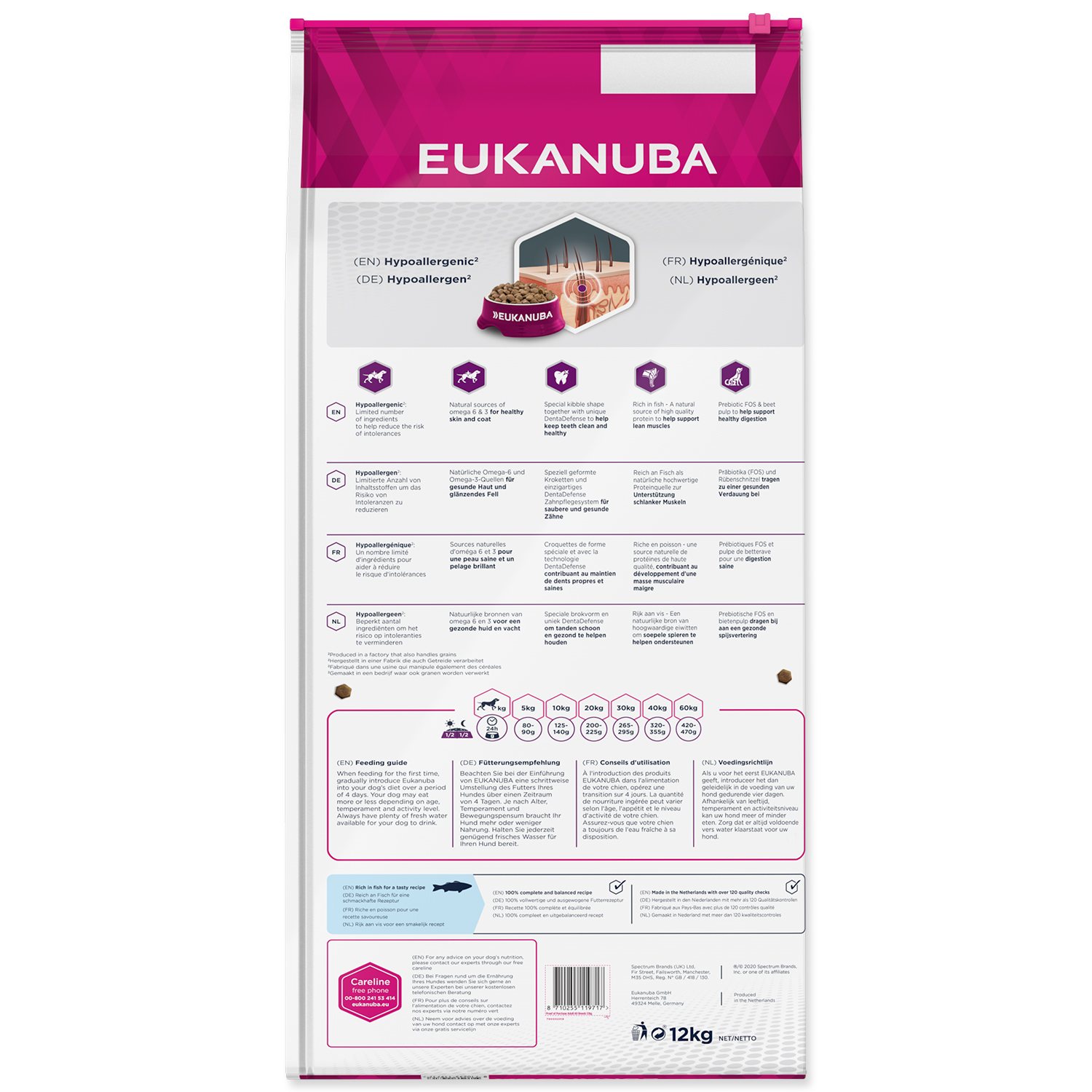 Krmivo EUKANUBA Daily Care Sensitive Skin 12kg-KS