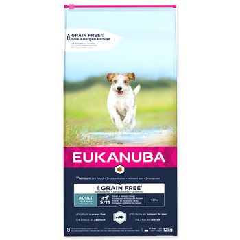 Krmivo EUKANUBA Adult Small & Medium Grain Free Ocean Fish 12kg-KS