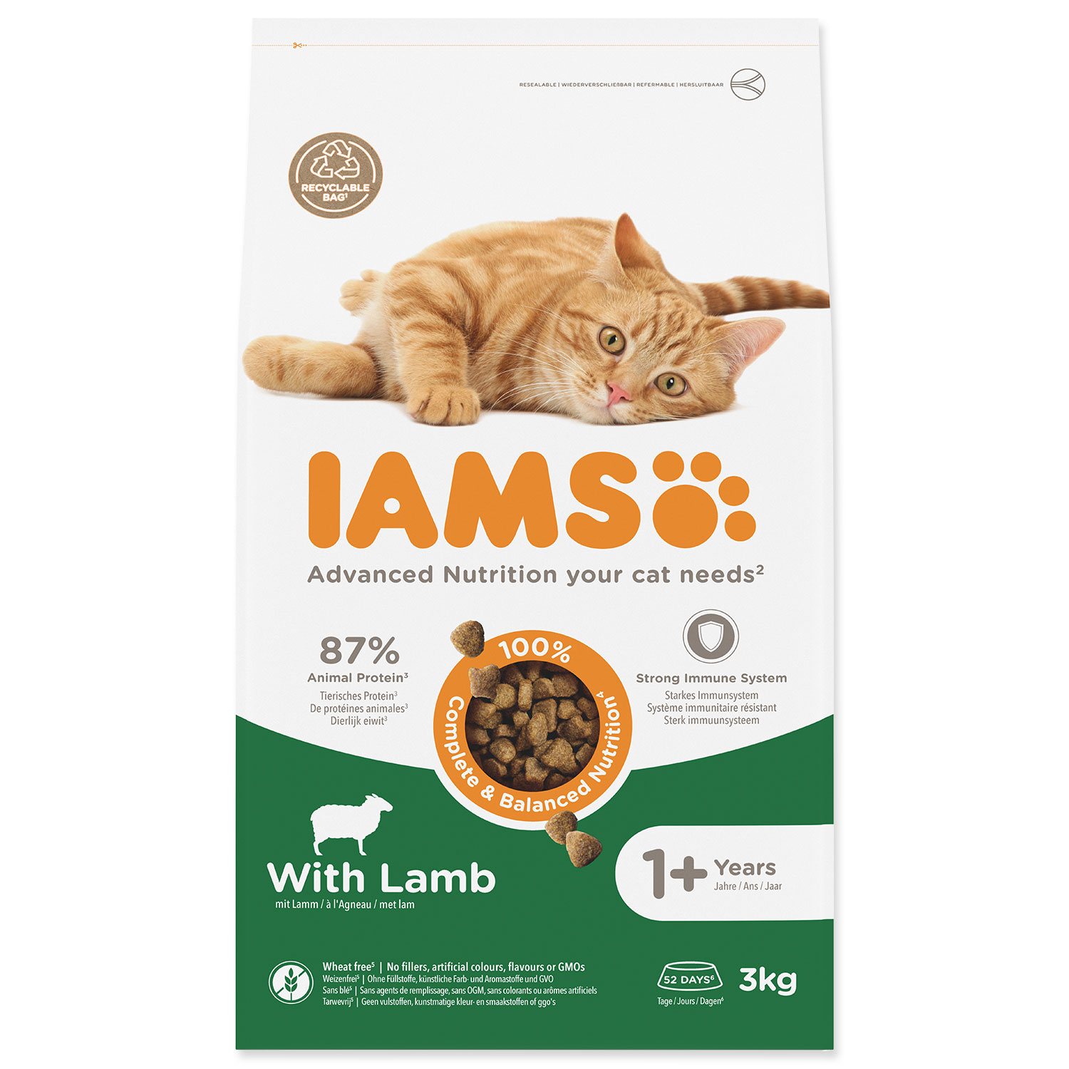 Krmivo IAMS Cat Adult Lamb 3kg -KS