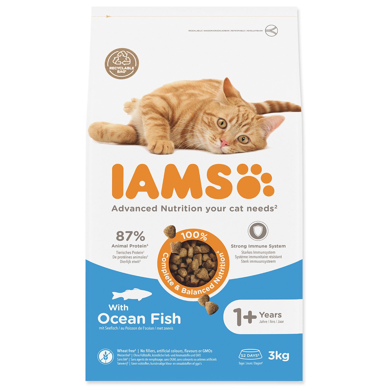 Krmivo IAMS Cat Adult Ocean fish 3kg -KS