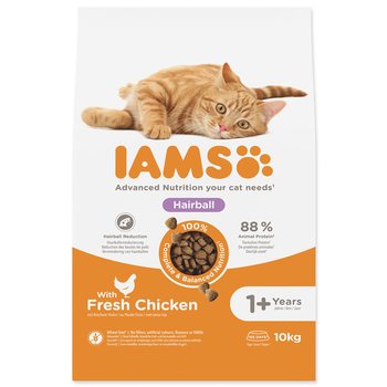 Krmivo IAMS Cat Adult/Senior Hairball Chicken 10kg -KS