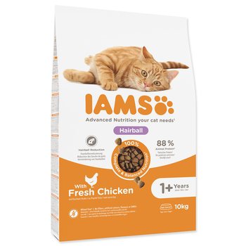 Krmivo IAMS Cat Adult/Senior Hairball Chicken 10kg -KS
