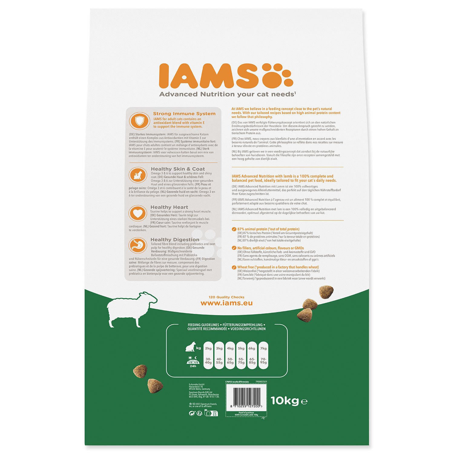 Krmivo IAMS Cat Adult Lamb 10kg -KS