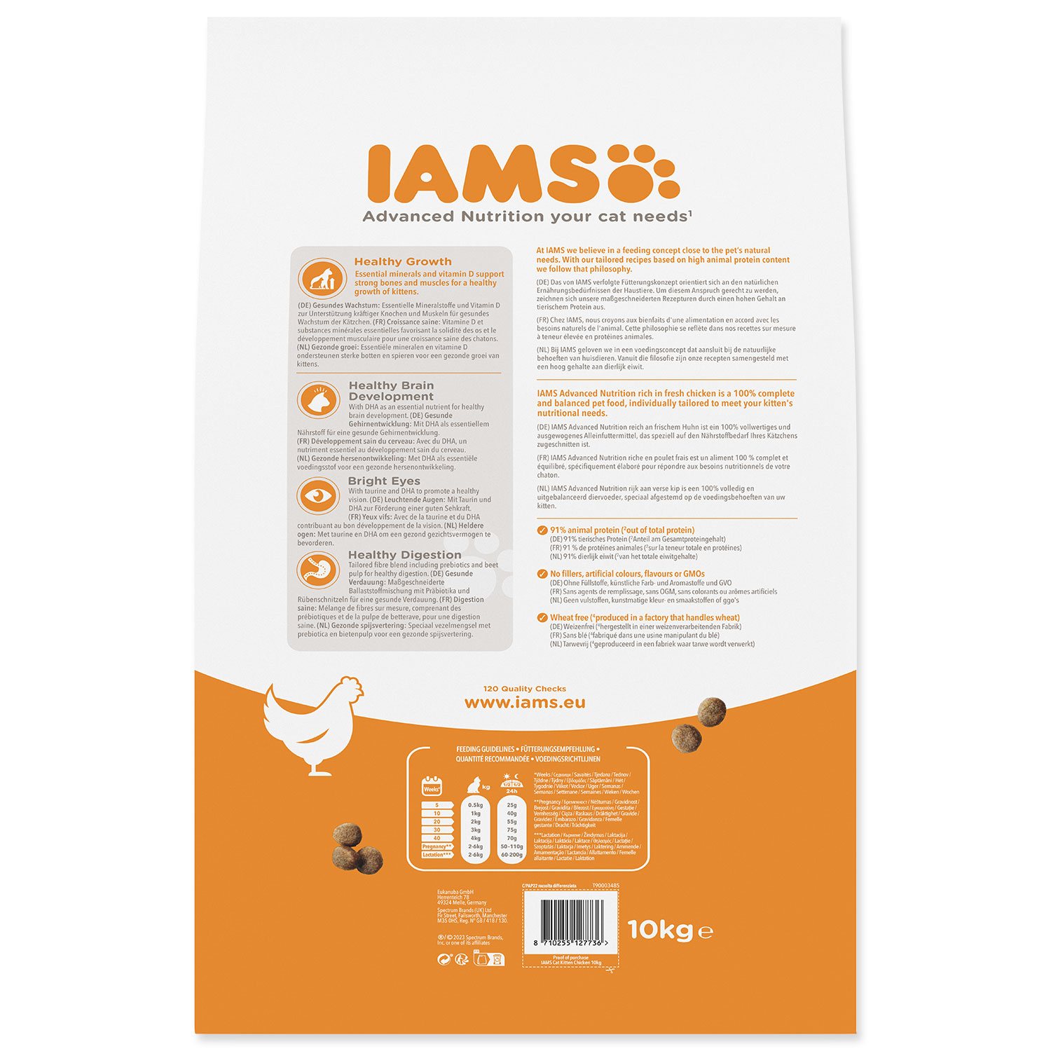 Krmivo IAMS Cat Kitten Chicken 10kg -KS