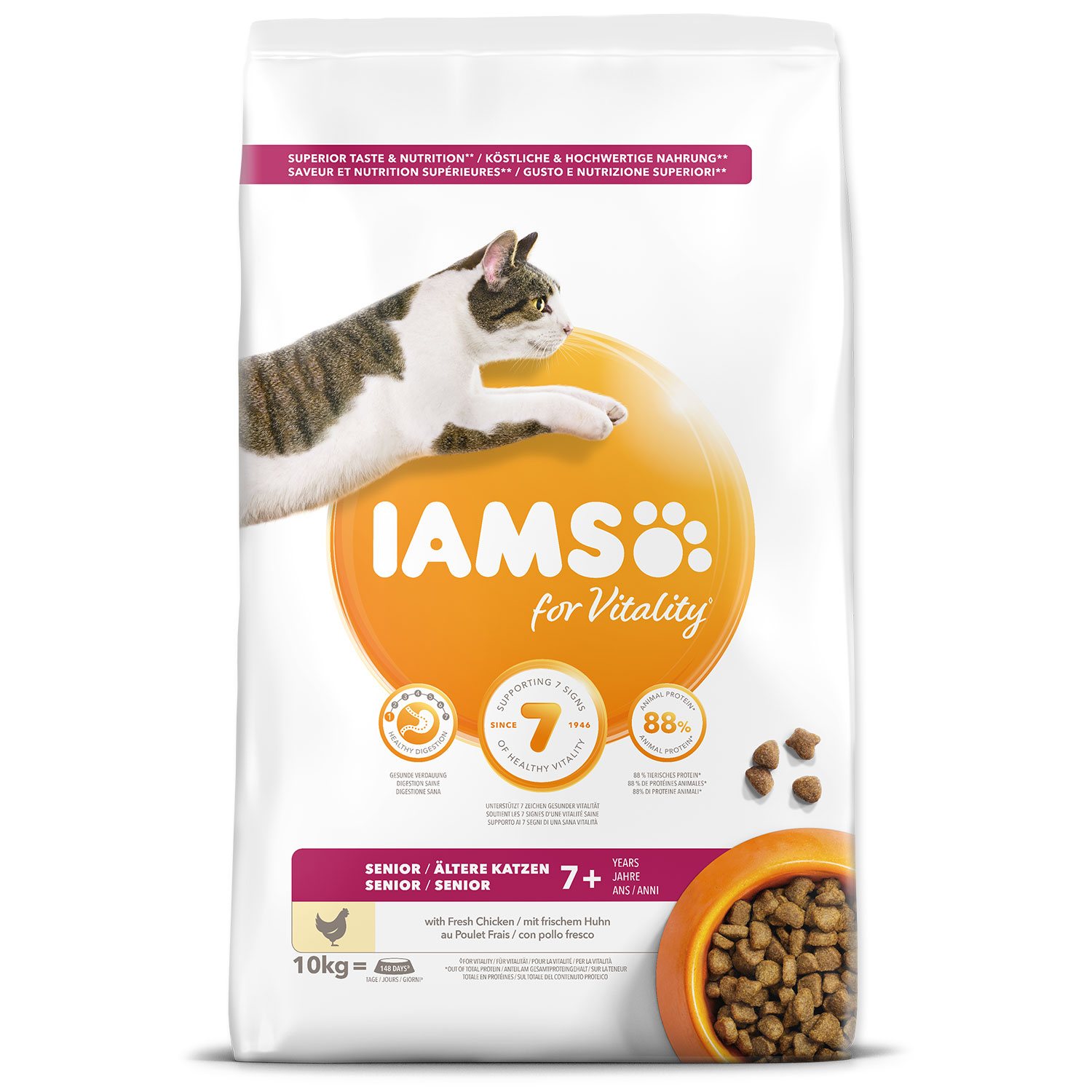 Krmivo IAMS Cat Senior Chicken 10kg -KS
