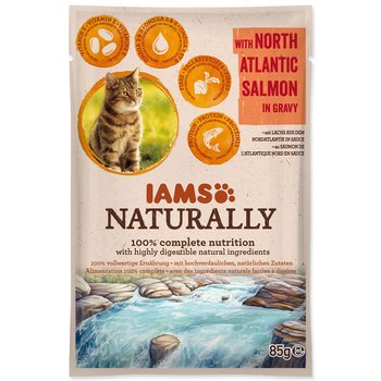 Kapsička IAMS Naturally Adult losos v omáčce 85g-KS
