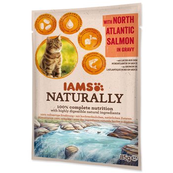 Kapsička IAMS Naturally Adult losos v omáčce 85g-KS