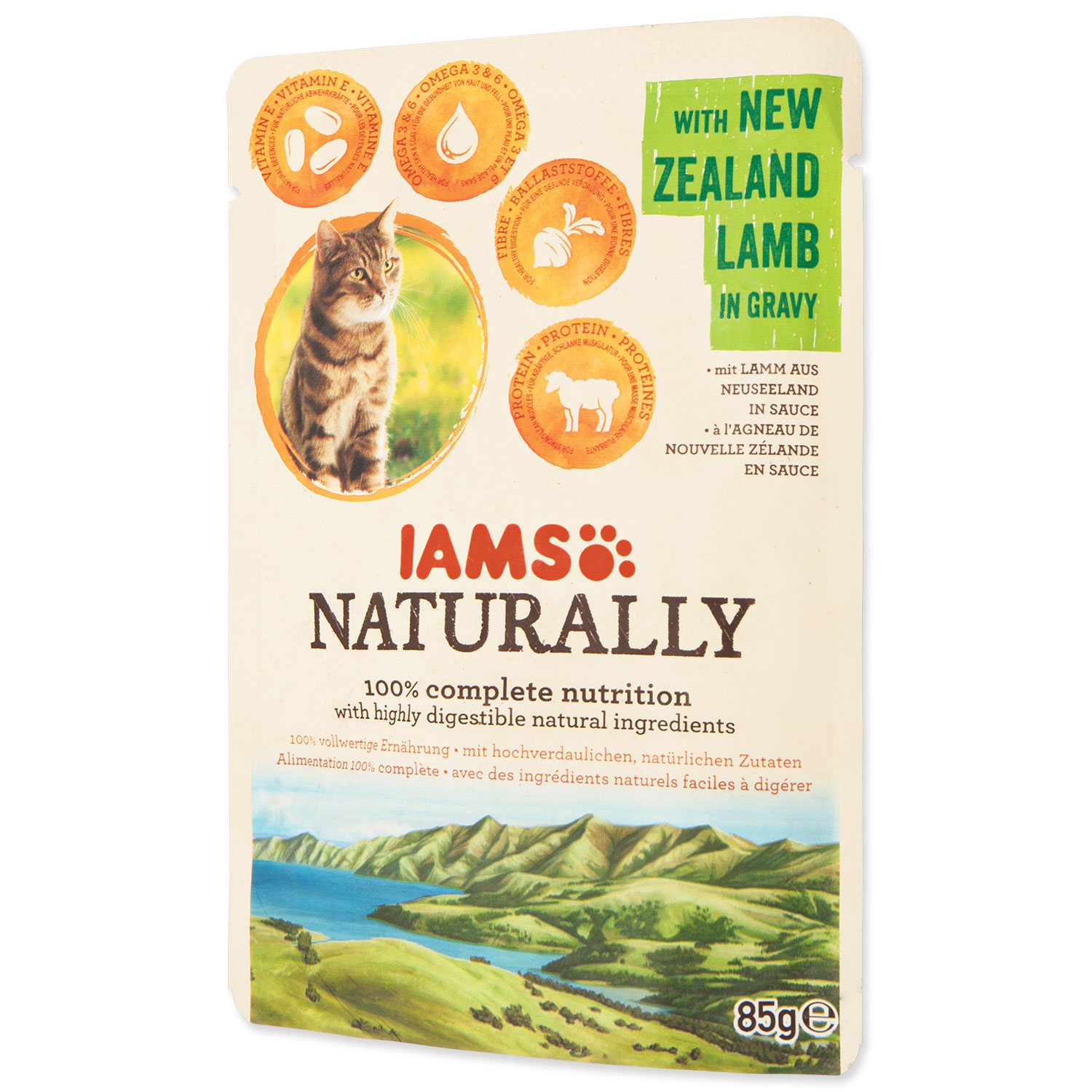 Kapsička IAMS Naturally Adult jehněčí v omáčce 85g-KS