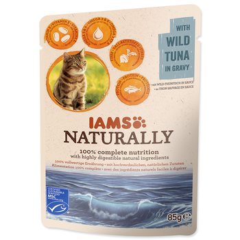 Kapsička IAMS Naturally Adult tuňák v omáčce 85g-KARTON