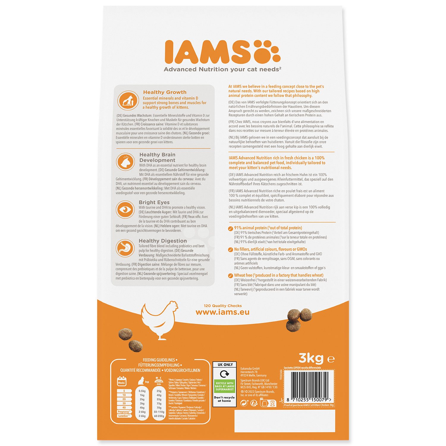 Krmivo IAMS Cat Kitten Chicken 3kg -KS