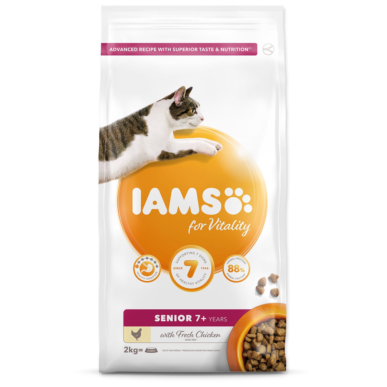 Krmivo IAMS Cat Senior Chicken 2kg -KS