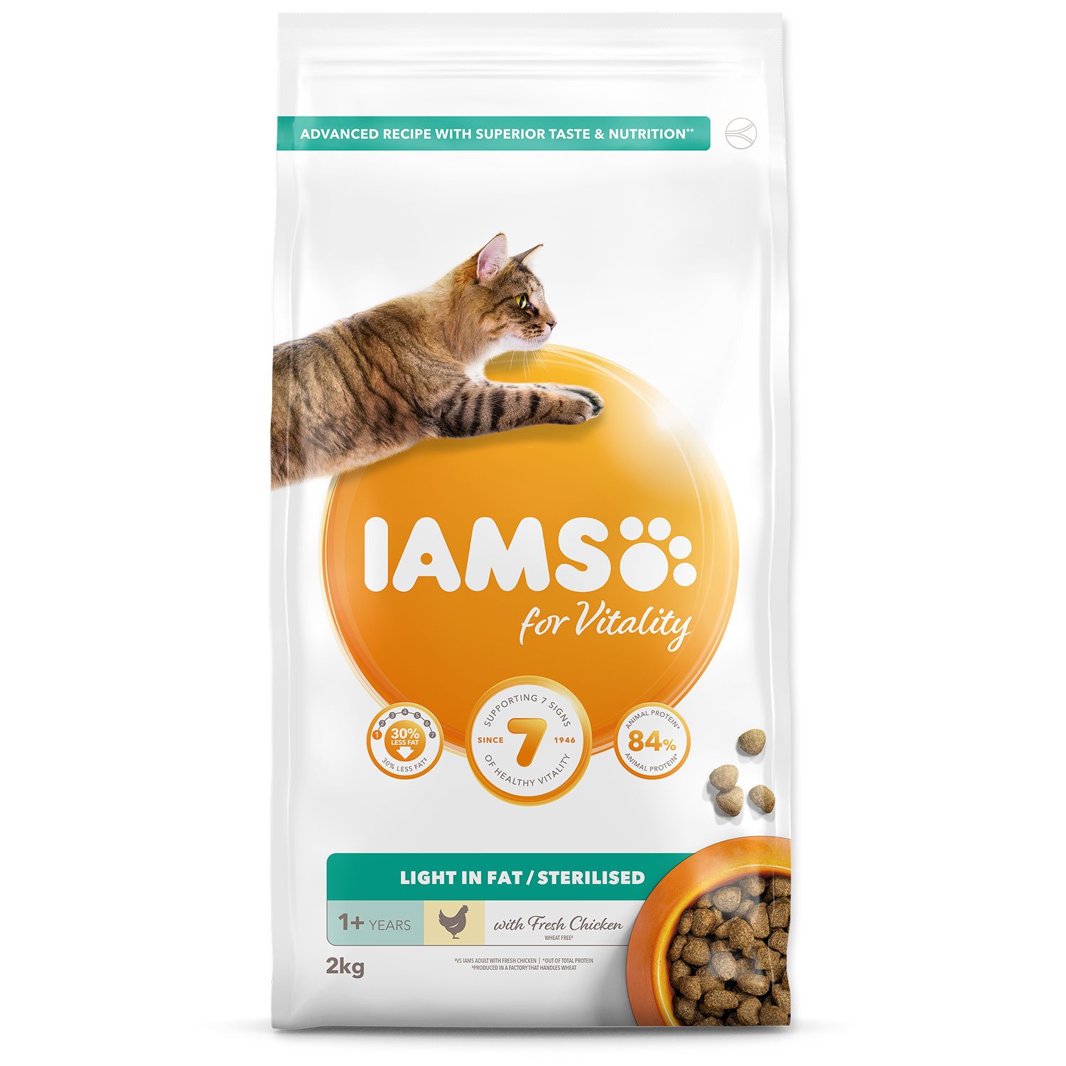 Krmivo IAMS Cat Adult/Senior Weight Control/Sterilized Chicken 2kg-KS