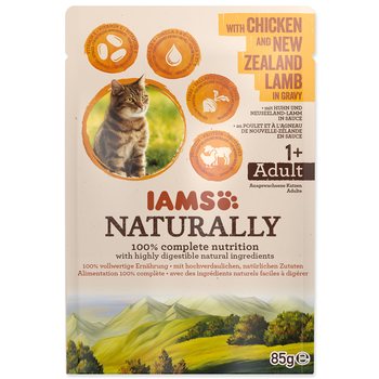 Kapsička IAMS Naturally Adult kuře & jehněčí v omáčce 85g-KS