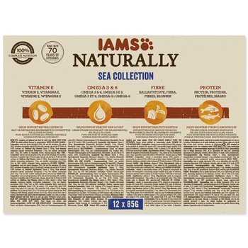 Kapsička IAMS Naturally Adult mořské maso v omáčce multipack 1020g (12x85g)-KS