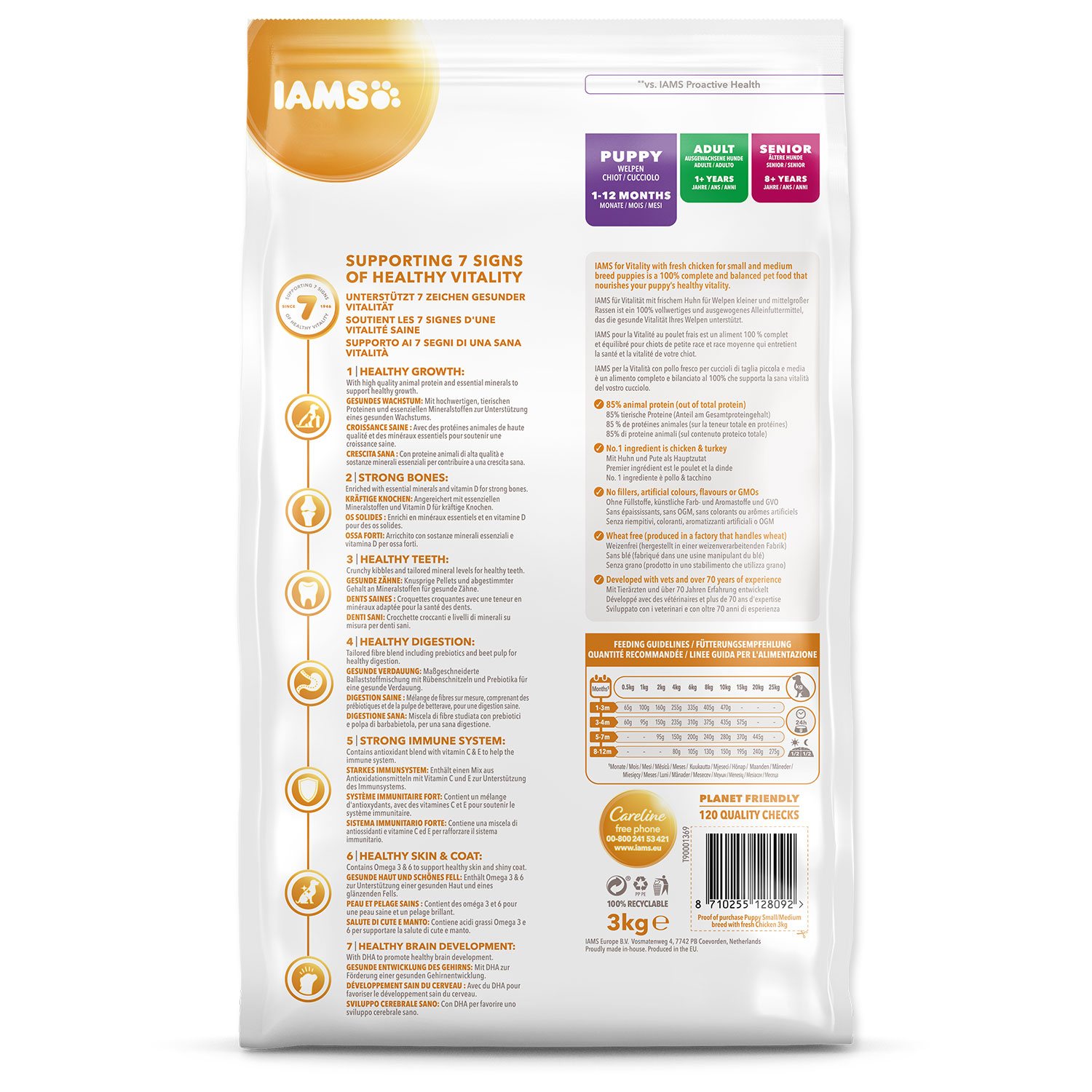 Krmivo IAMS Dog Puppy Small & Medium Chicken 3kg -KS