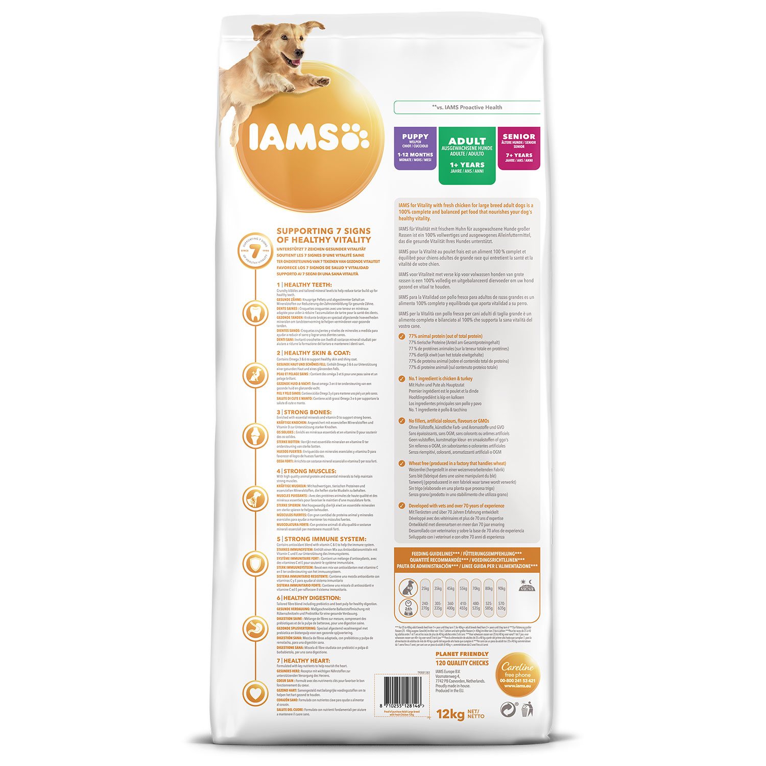 Krmivo IAMS Dog Adult Large Chicken 12kg -KS