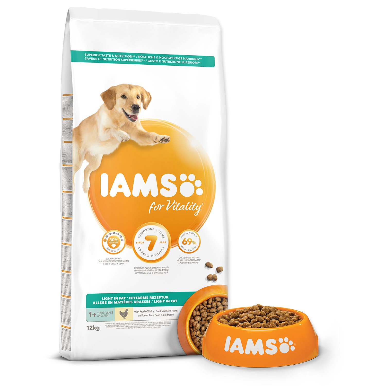 Krmivo IAMS Dog Adult Weight Control Chicken 12kg -KS