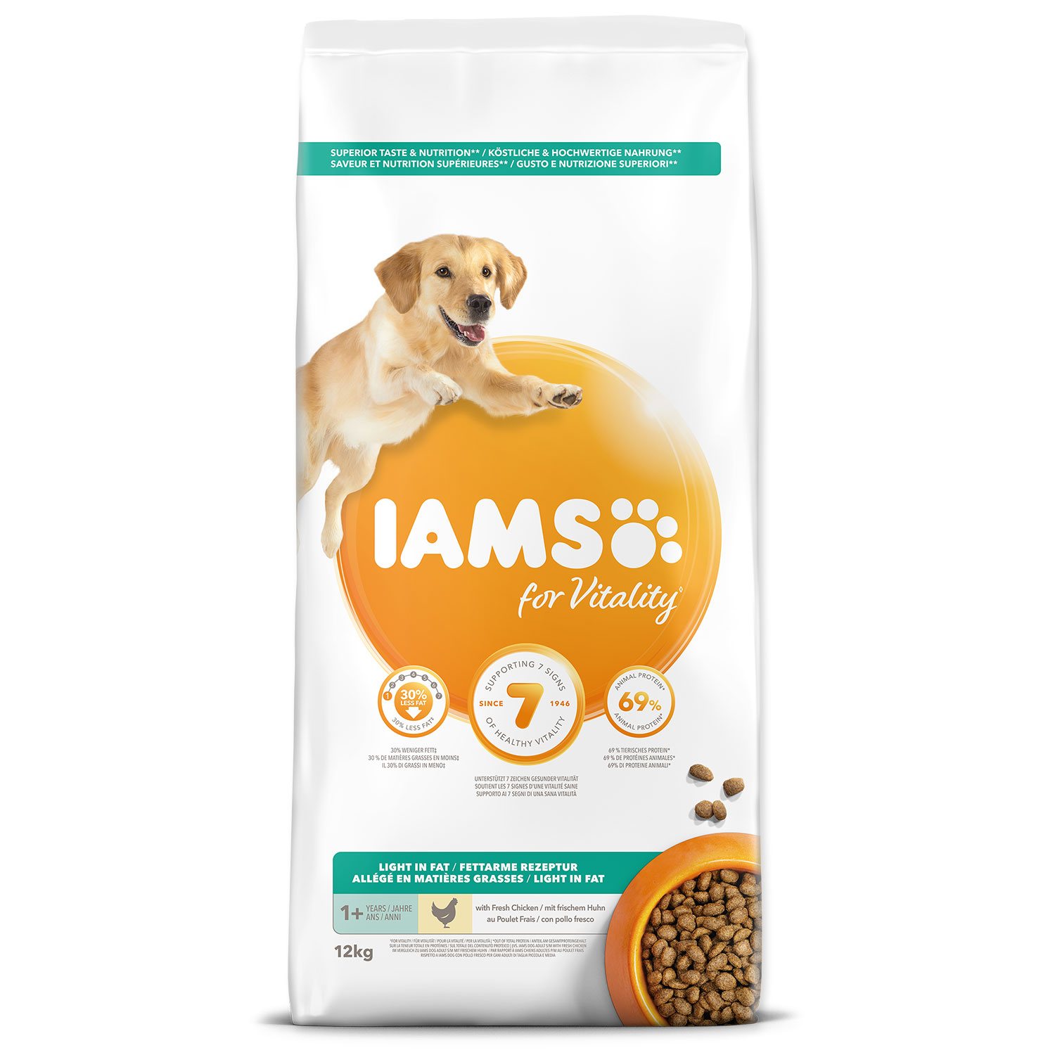 Krmivo IAMS Dog Adult Weight Control Chicken 12kg -KS
