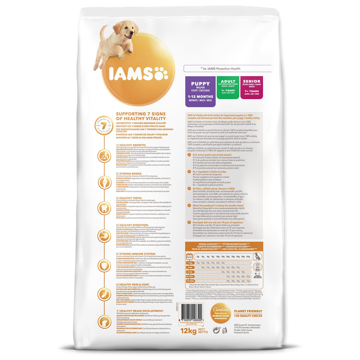 Krmivo IAMS Dog Puppy Large Chicken 12kg -KS