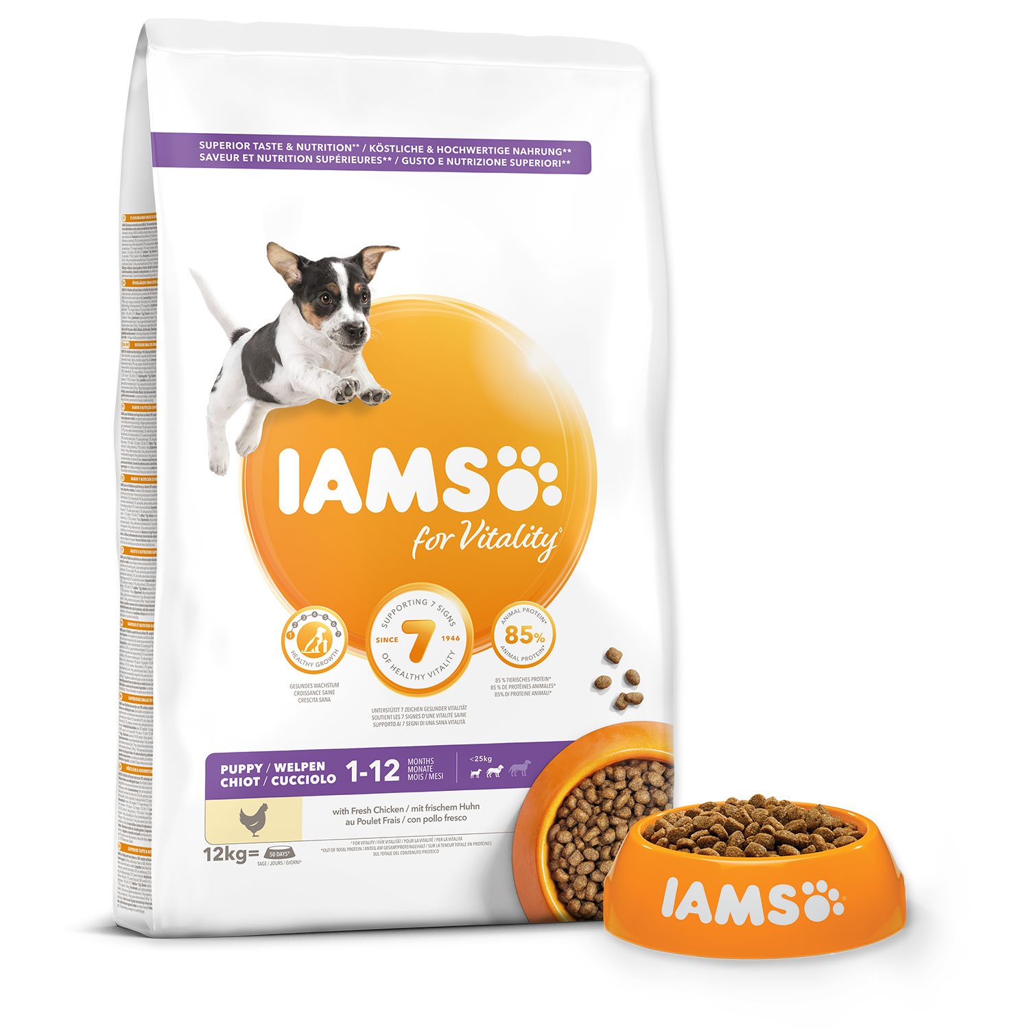 Krmivo IAMS Dog Puppy Small & Medium Chicken 12kg -KS