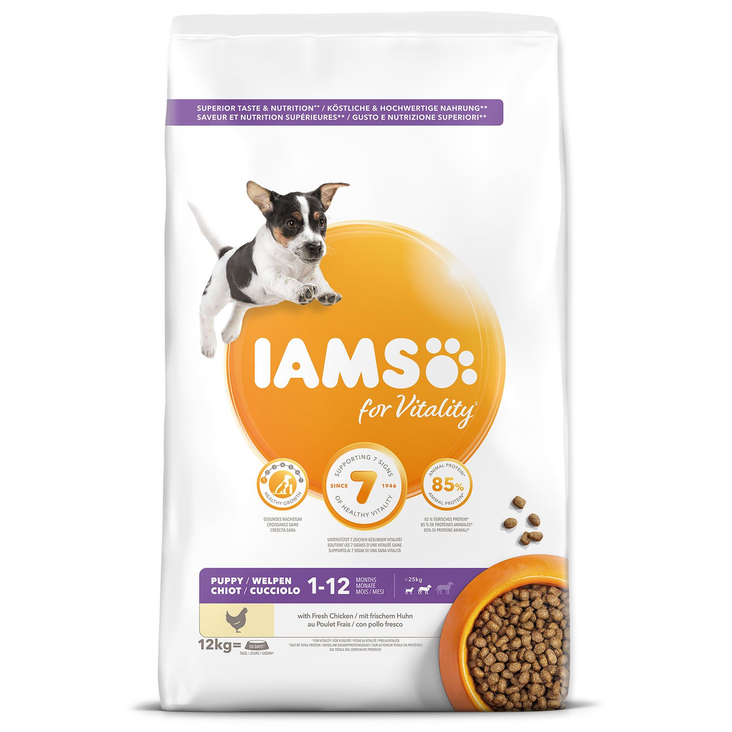 Krmivo IAMS Dog Puppy Small & Medium Chicken 12kg -KS