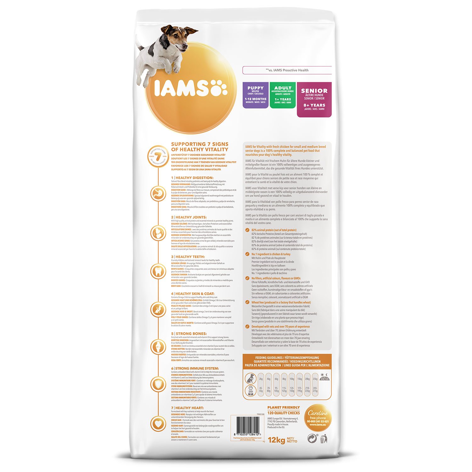Krmivo IAMS Dog Senior Small & Medium Chicken 12kg -KS